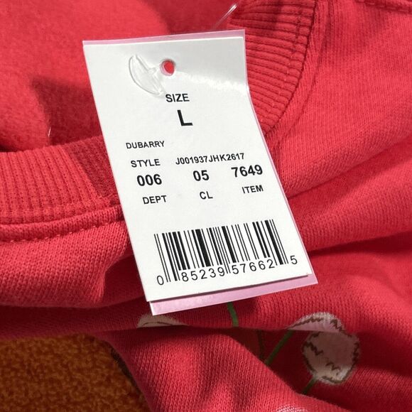 NEW Cinnamoroll Sanrio Sweatshirt Red Dubarry Mushroom Crew Neck - Size Large - Picture 11 of 11